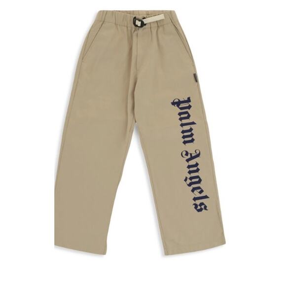 RETAIL $345 Palm Angels Kids Logo Khaki Pants*BRAND-NEW with tags*SZ 12 - Picture 1 of 5